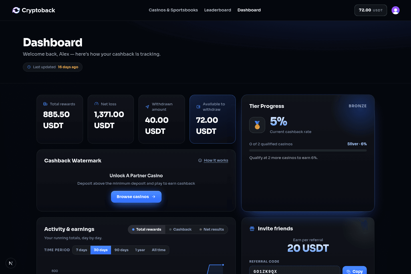CryptoBack Club screenshot 2